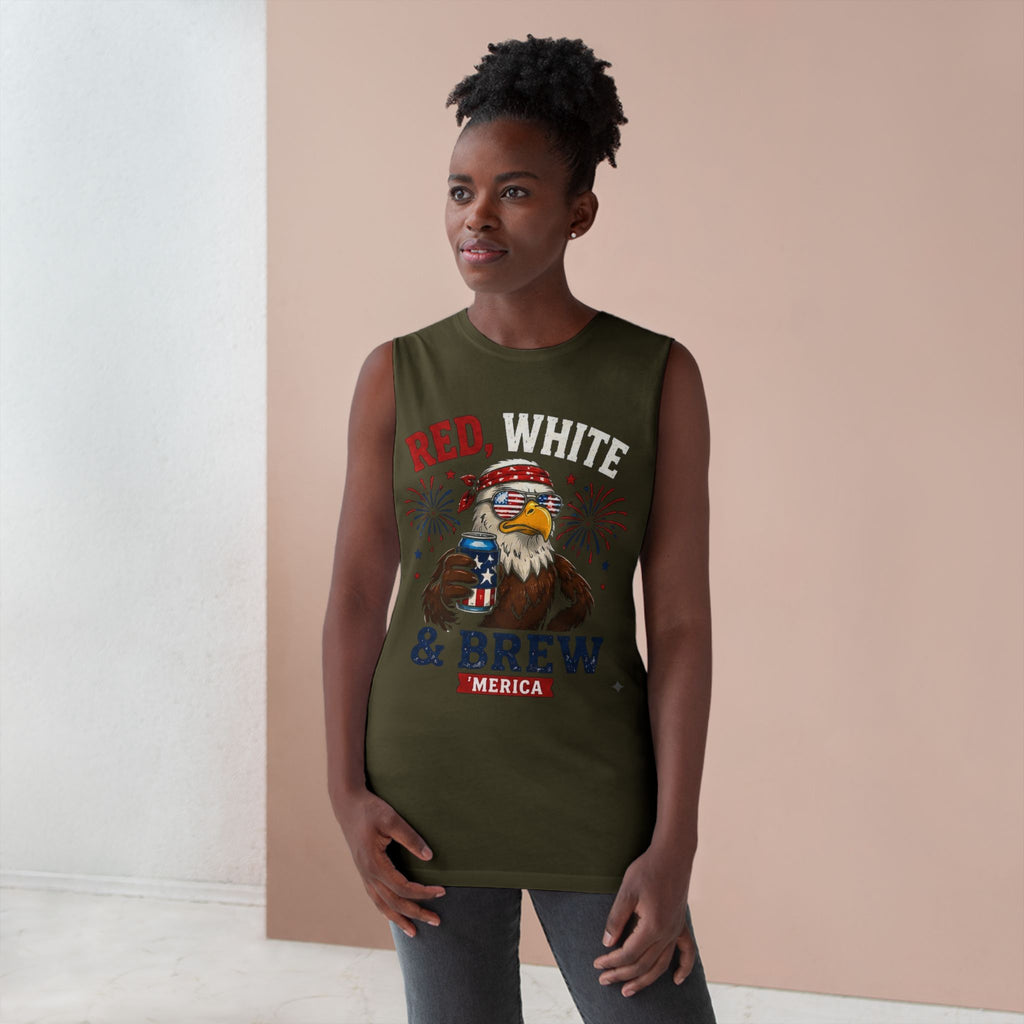 Red, White, & Brew Unisex Tank Top