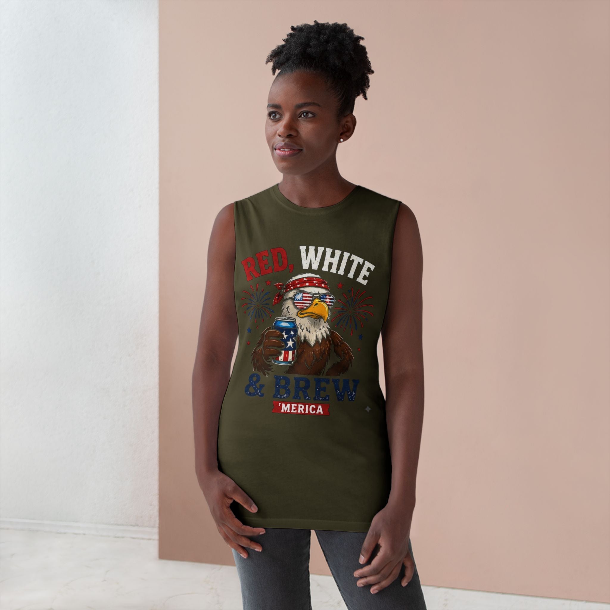 Red, White, & Brew Unisex Tank Top