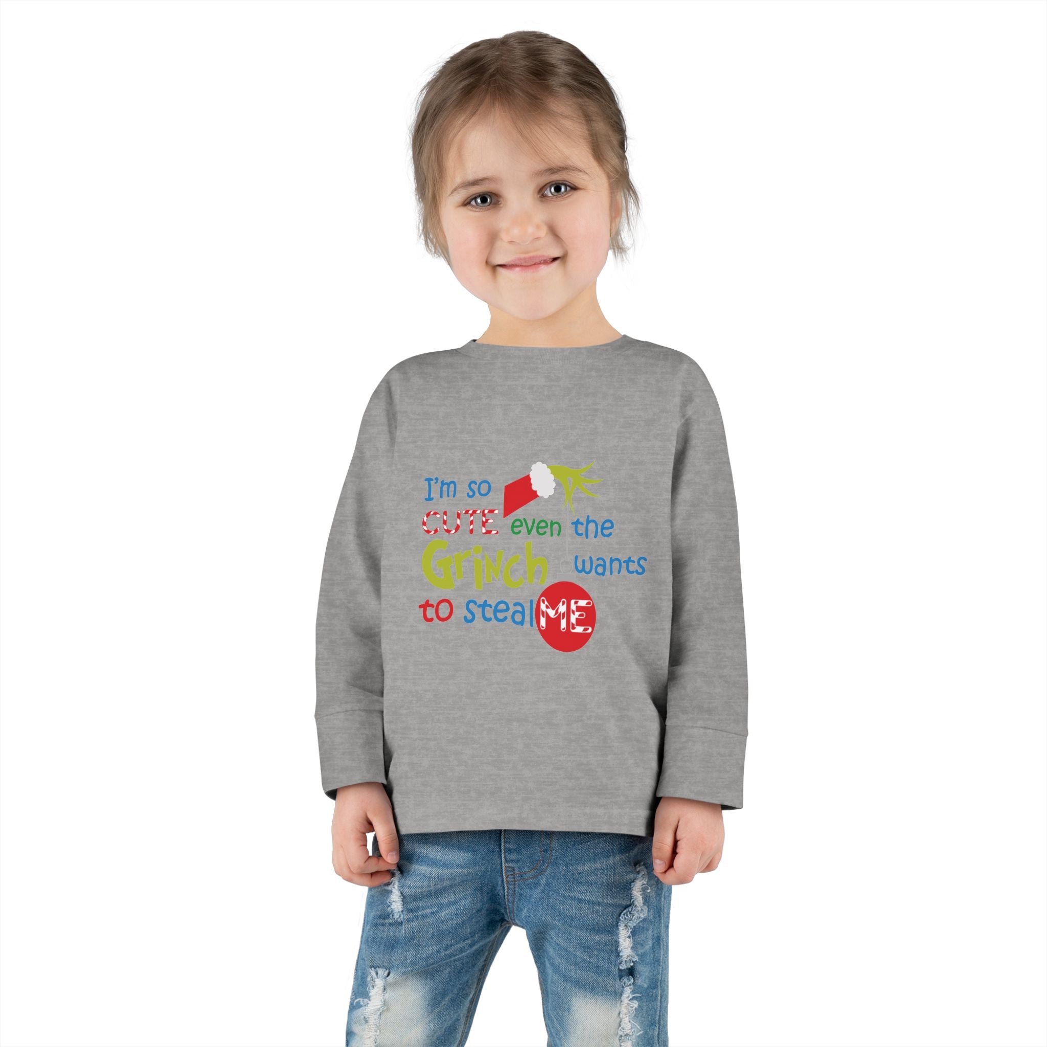 So Cute Grinch Toddler Long Sleeve Tee