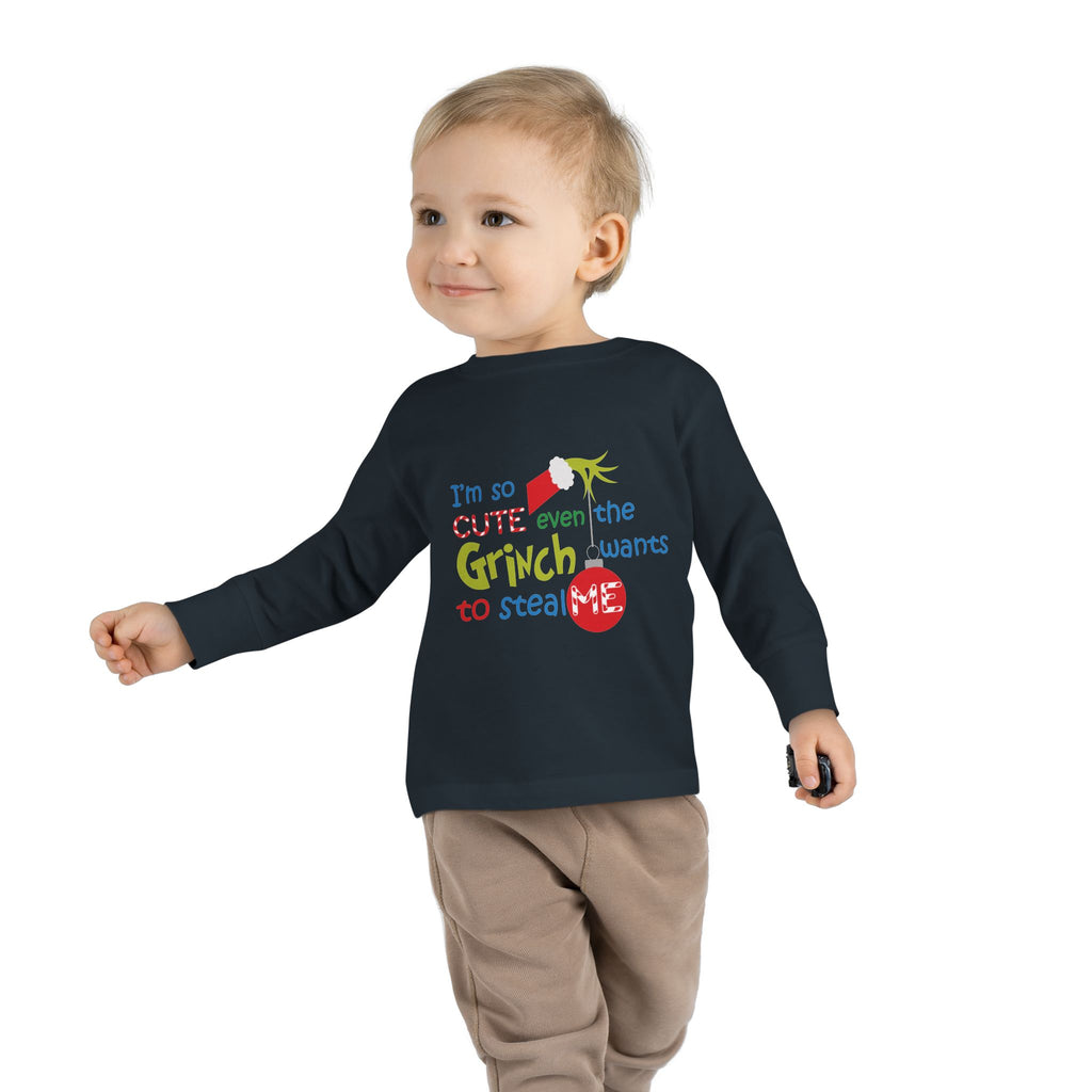 So Cute Grinch Toddler Long Sleeve Tee