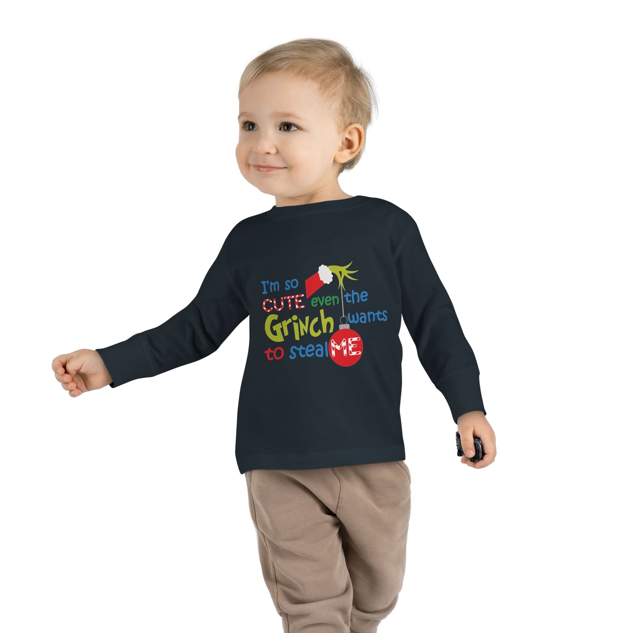 So Cute Grinch Toddler Long Sleeve Tee