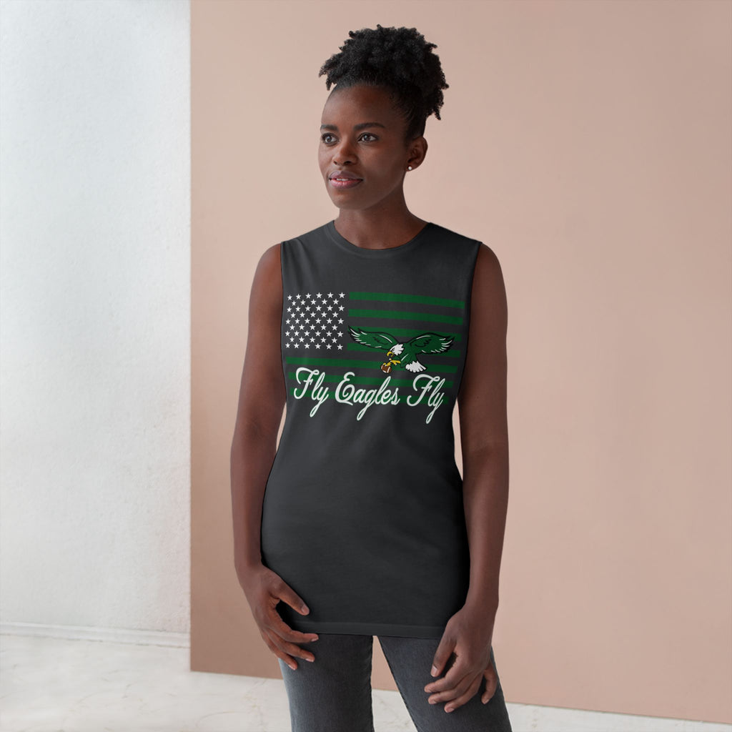 Fly Eagles Fly Flag Unisex Cut-Off Tank