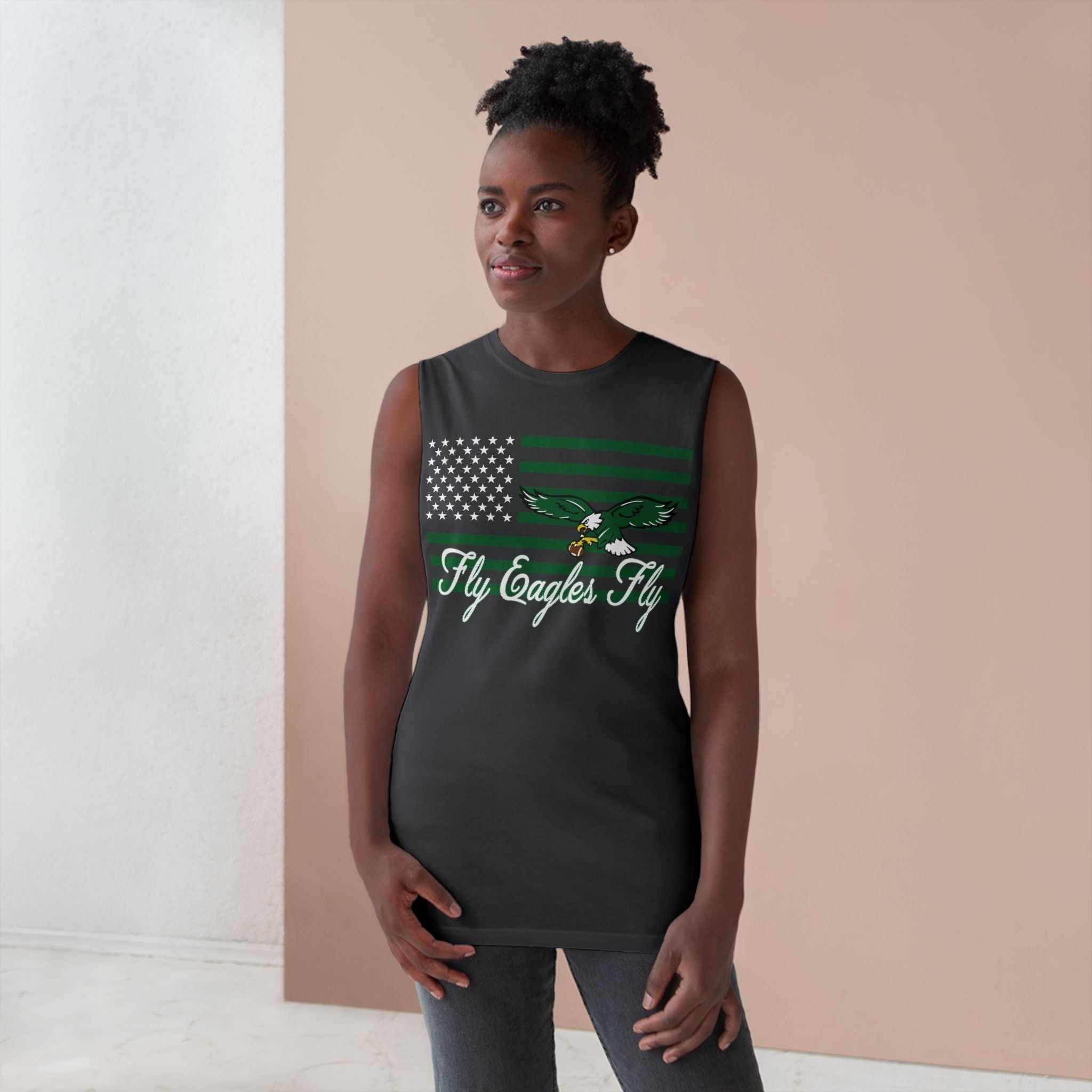 Fly Eagles Fly Flag Unisex Cut-Off Tank