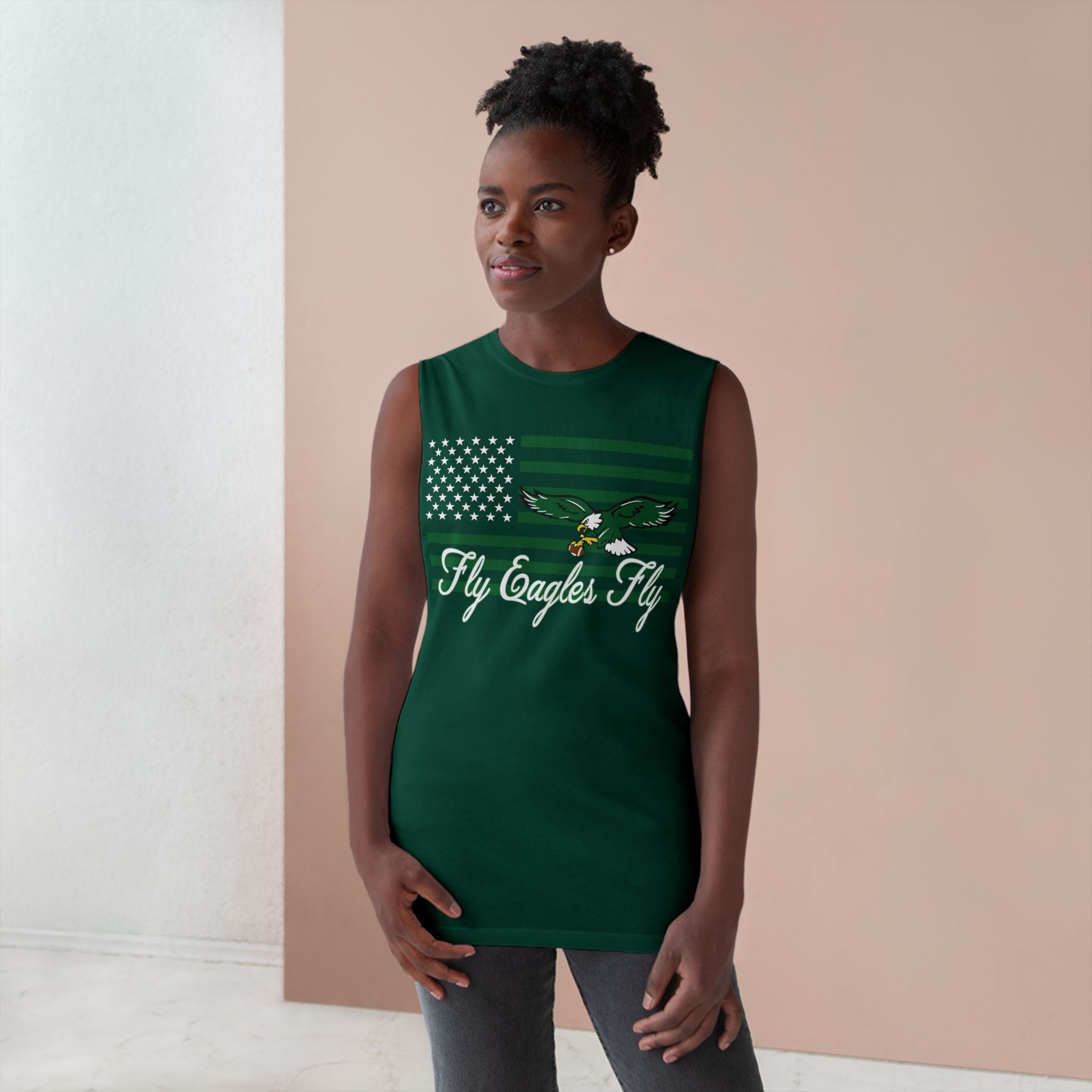 Fly Eagles Fly Flag Unisex Cut-Off Tank
