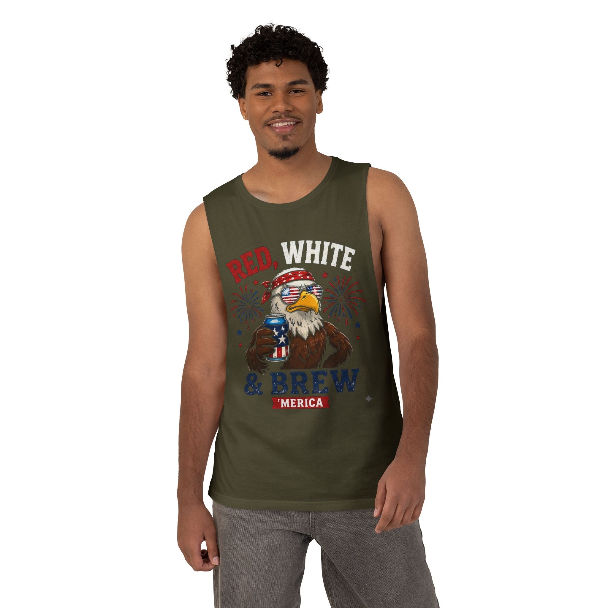 Red, White, & Brew Unisex Tank Top