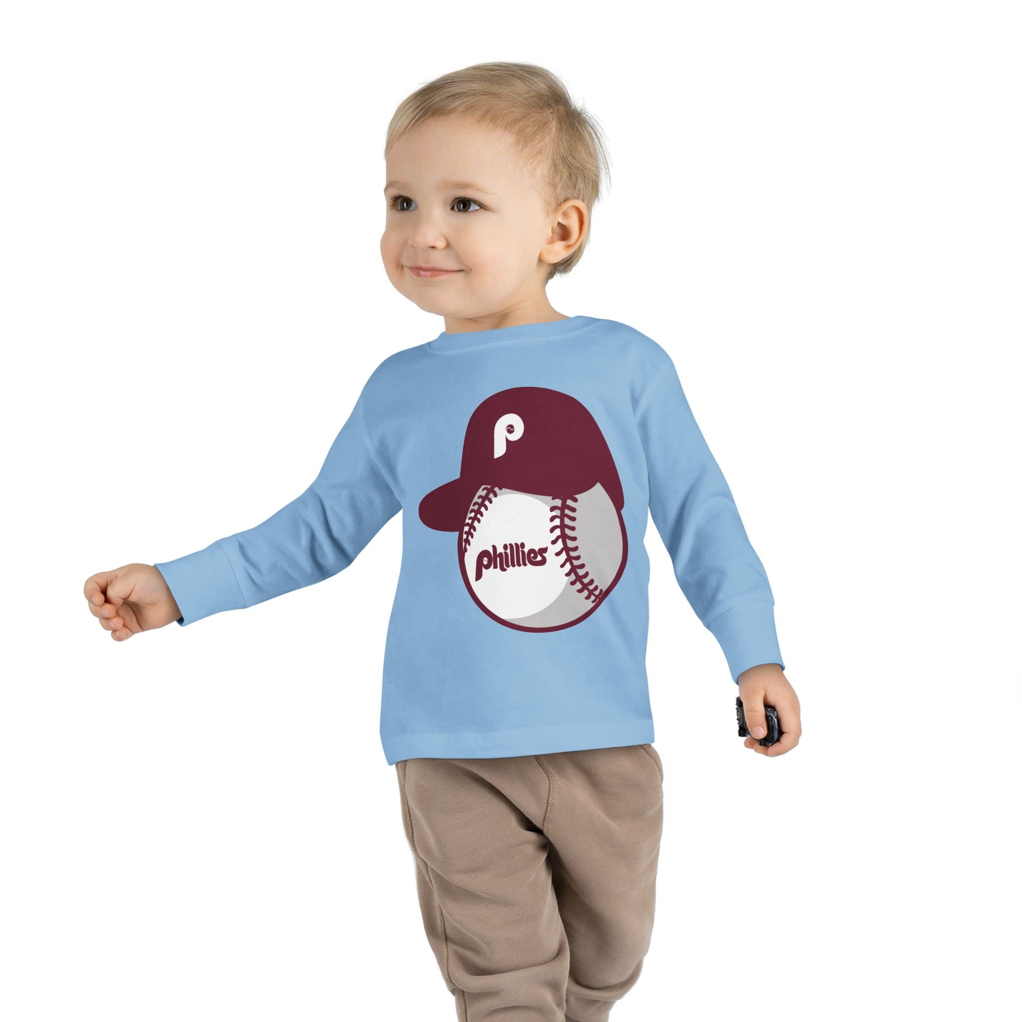 Retro Phillies Ball Toddler Long Sleeve