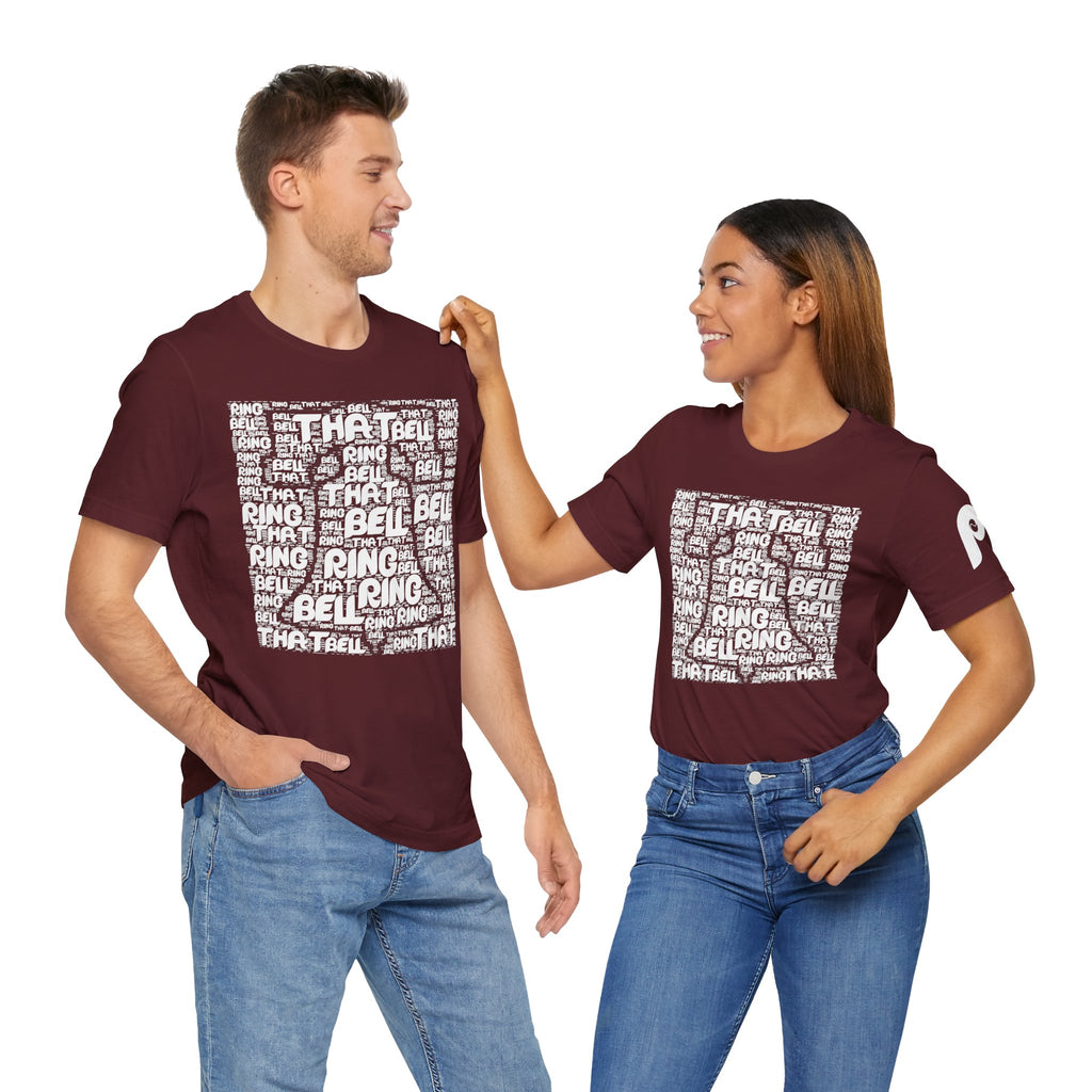 Ring That Bell Unisex Retro Short Sleeve Tee (Maroon)