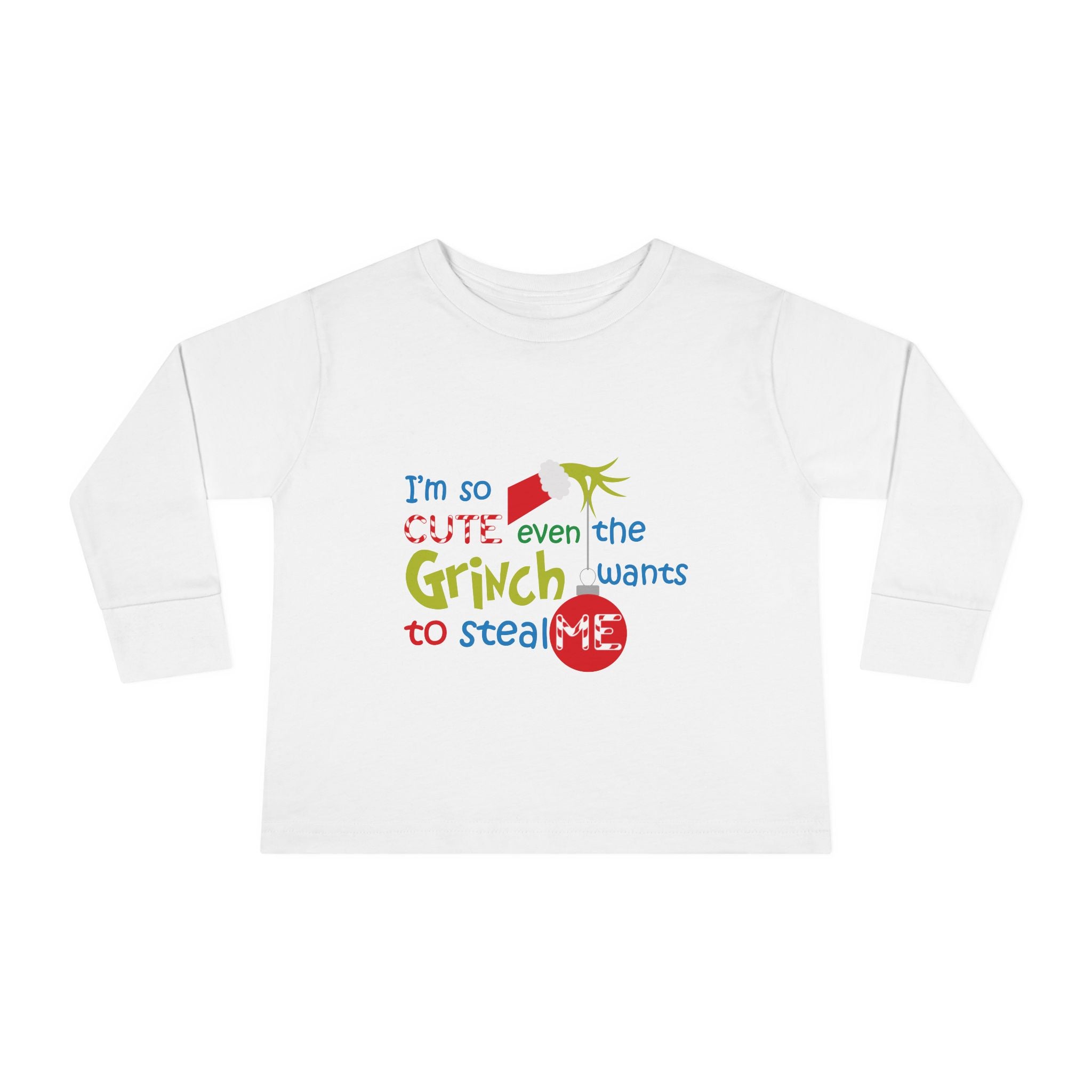 So Cute Grinch Toddler Long Sleeve Tee