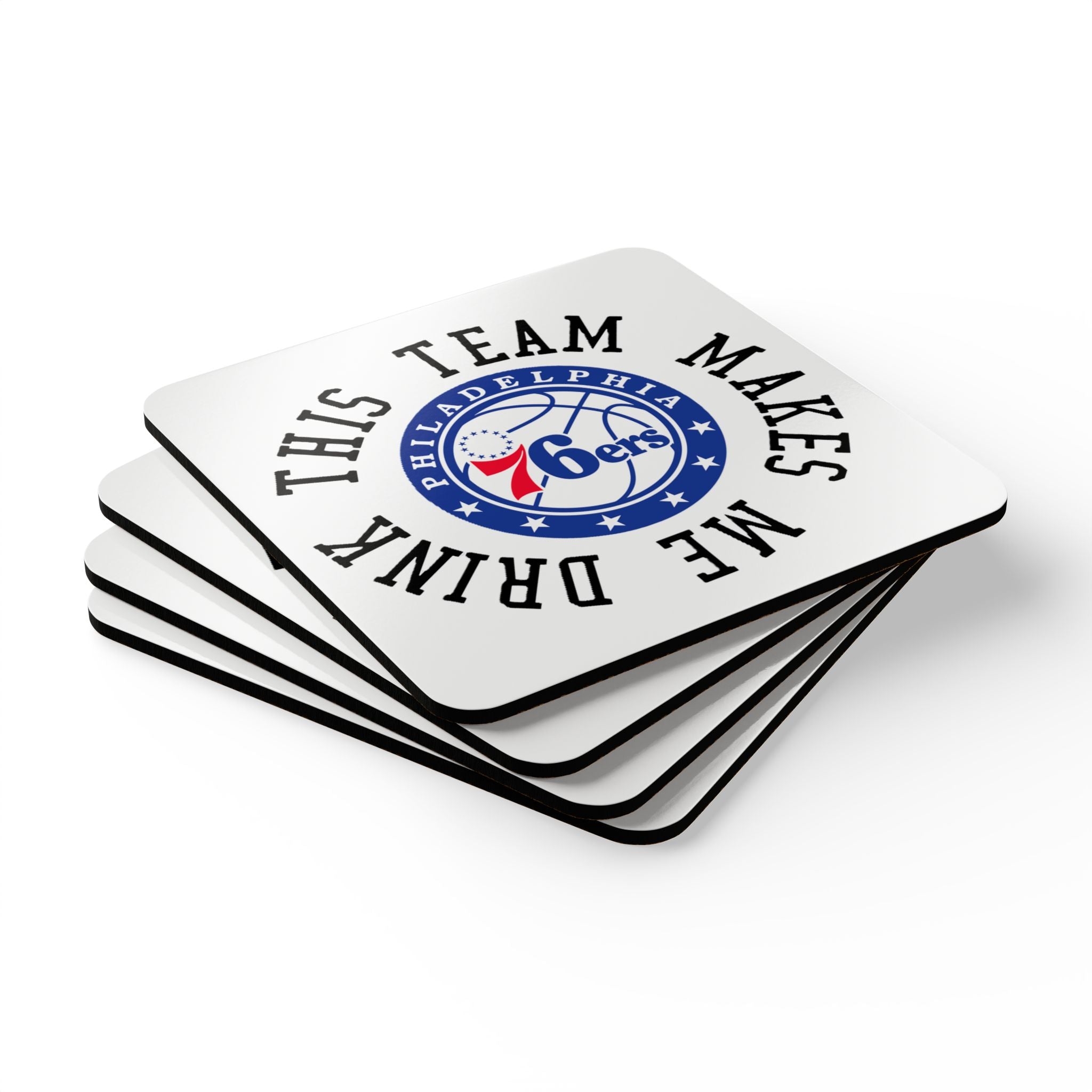 76ers Corkwood Coaster Set