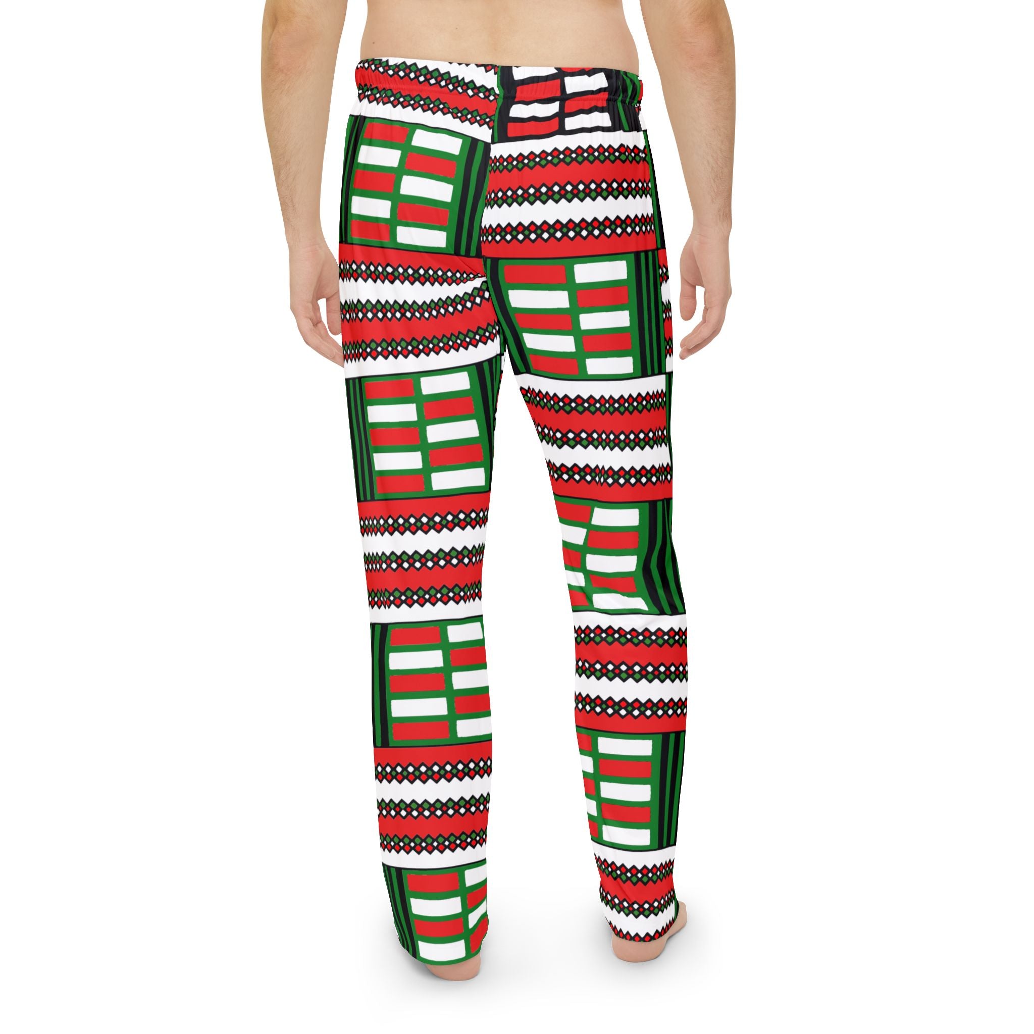 Men's Christmas Kente Pajama Pants (AOP)