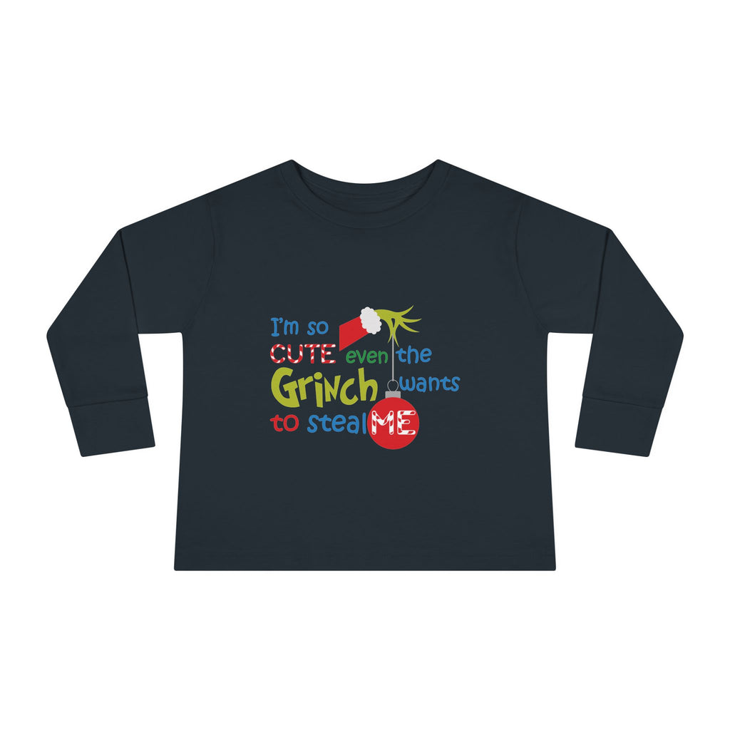 So Cute Grinch Toddler Long Sleeve Tee