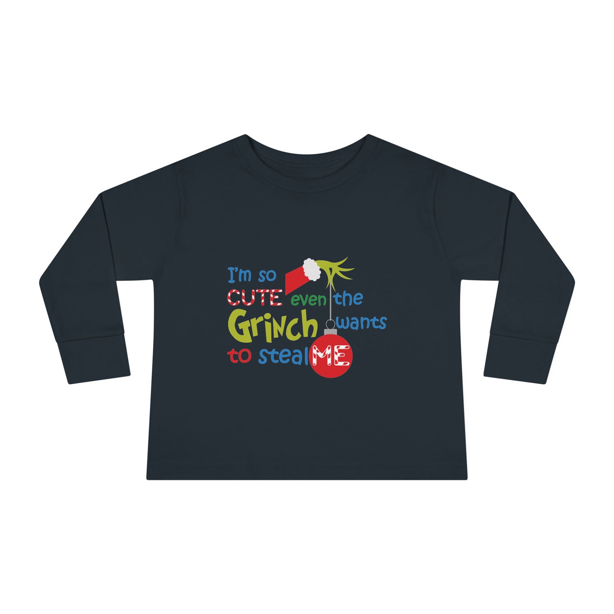 So Cute Grinch Toddler Long Sleeve Tee