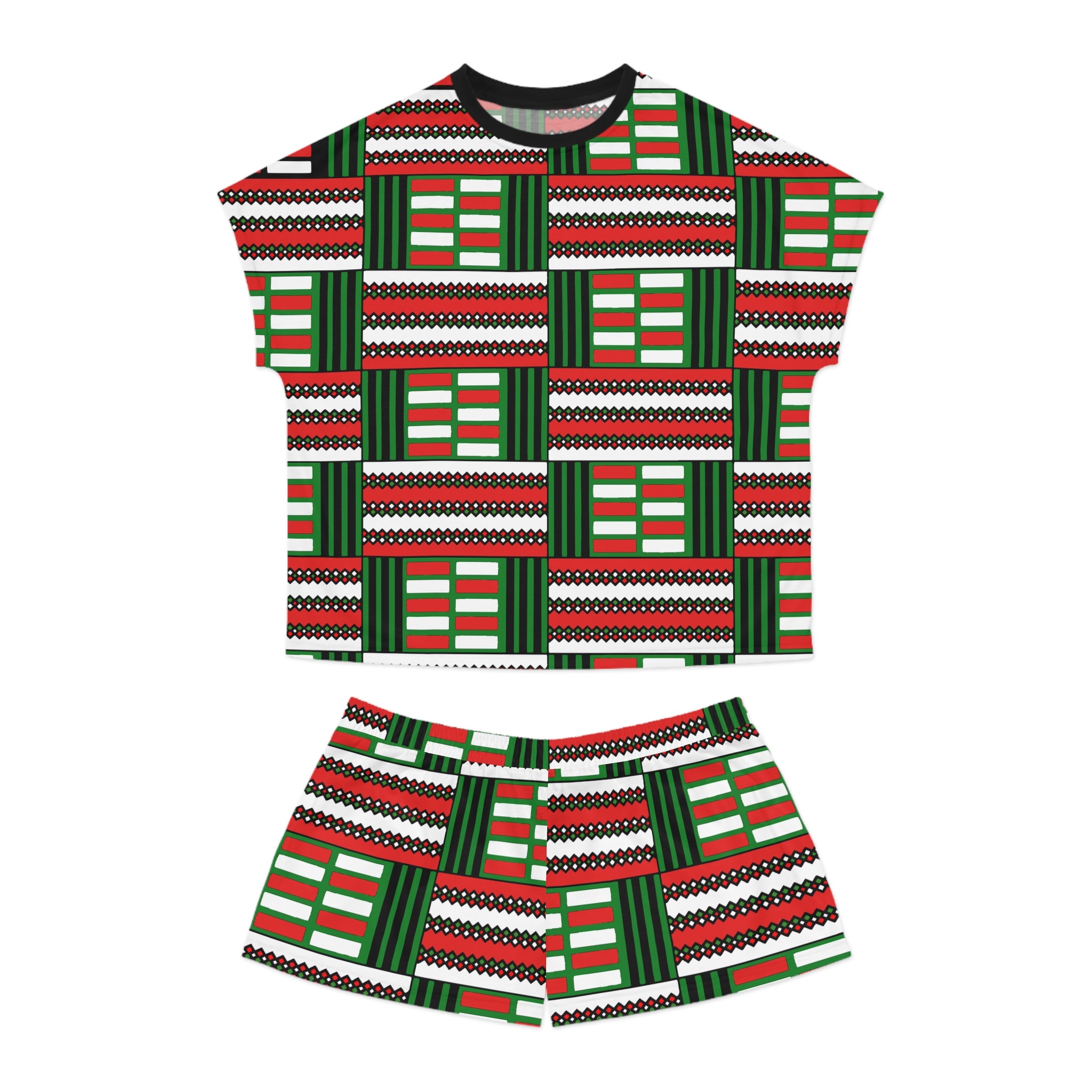 Women's Christmas Kente Pajama Set (AOP)