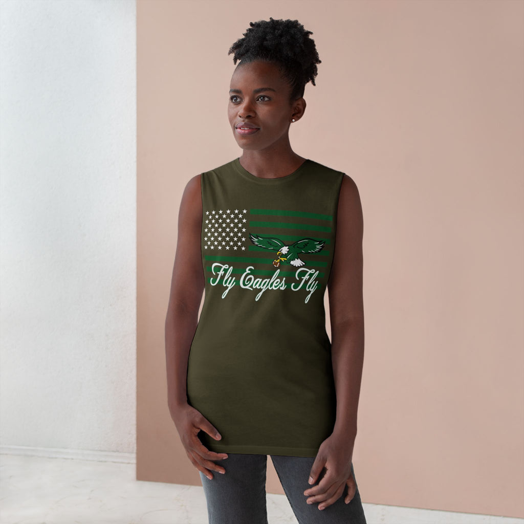 Fly Eagles Fly Flag Unisex Cut-Off Tank