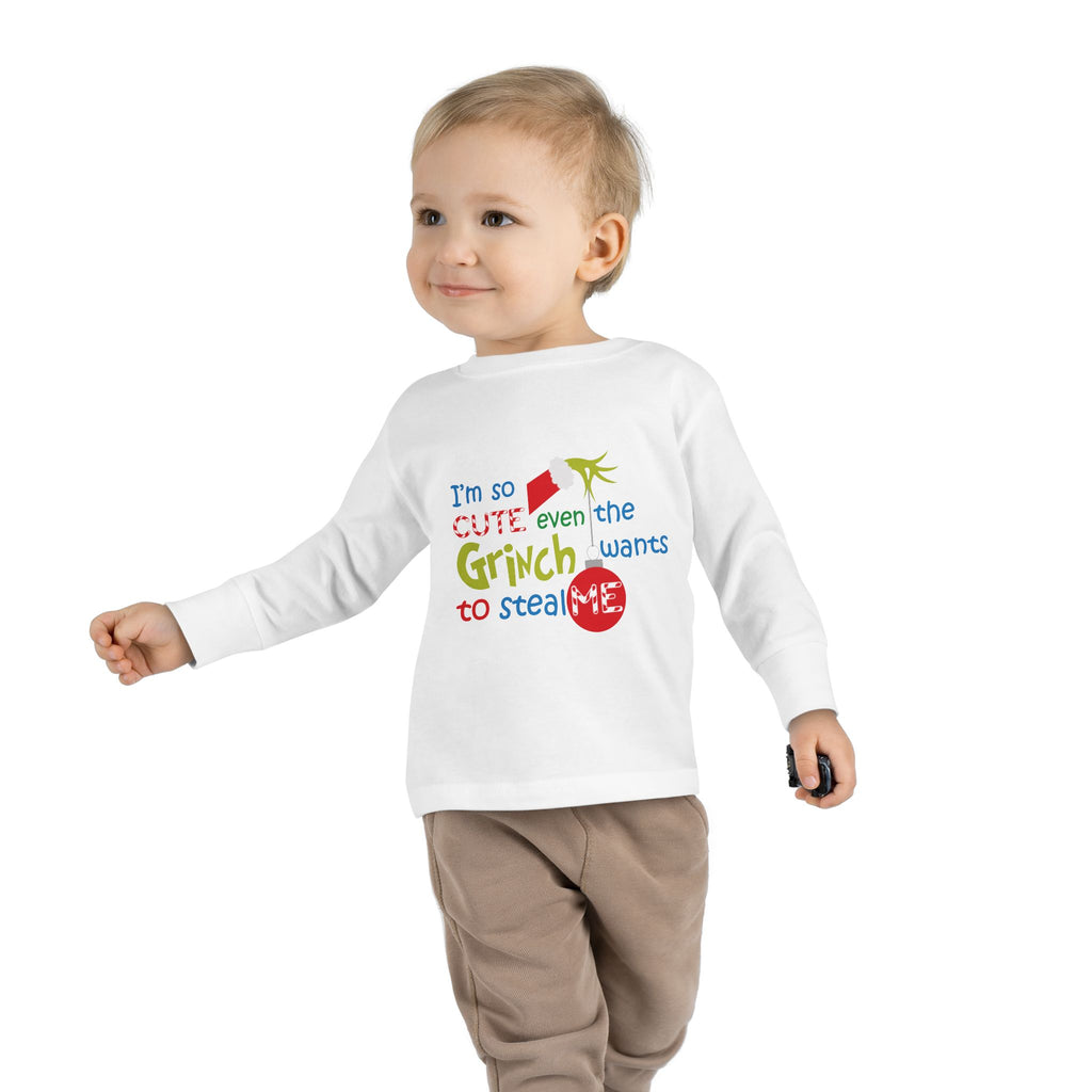 So Cute Grinch Toddler Long Sleeve Tee