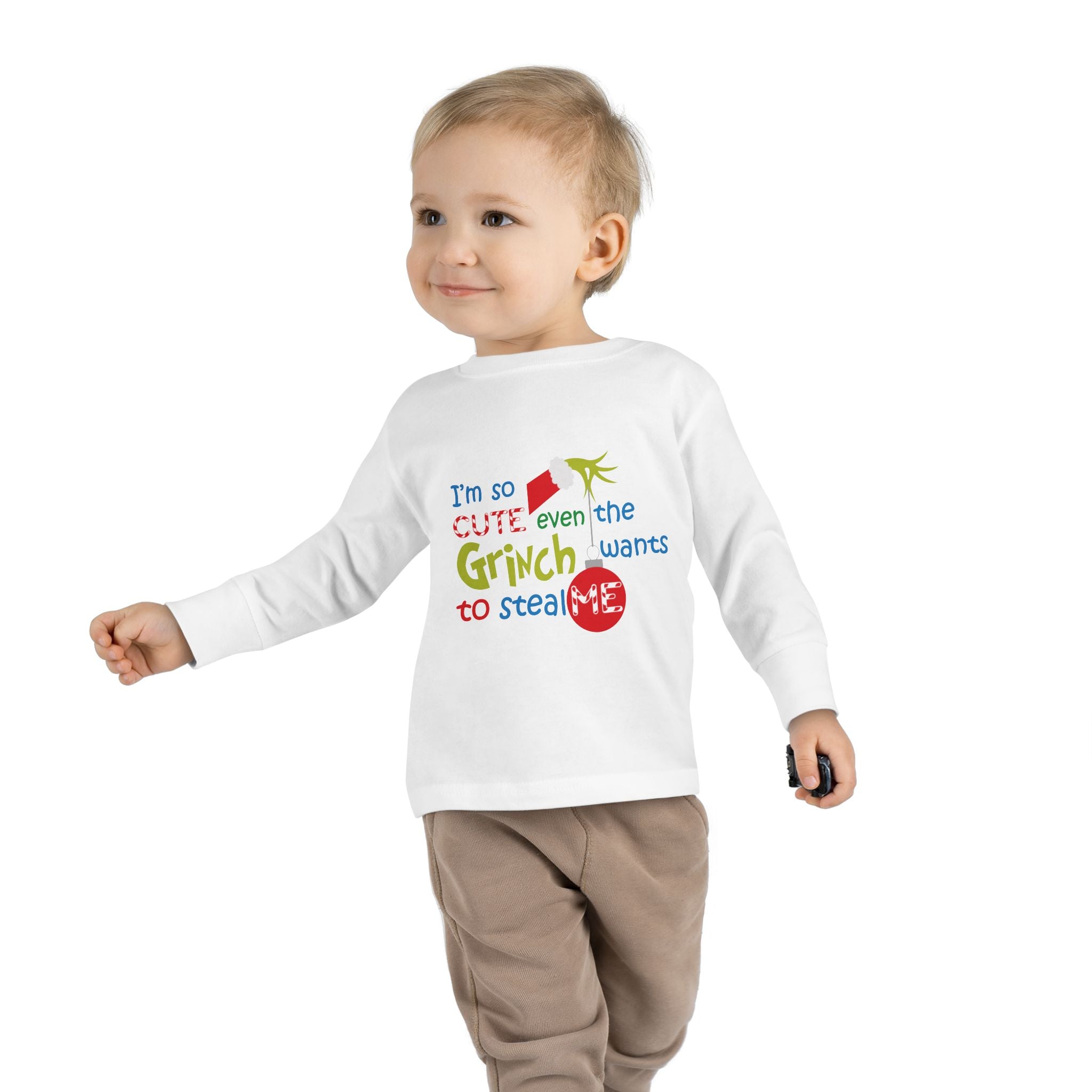 So Cute Grinch Toddler Long Sleeve Tee