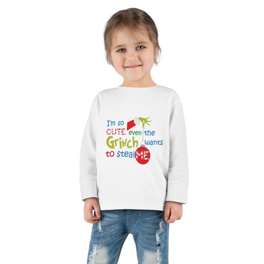 So Cute Grinch Toddler Long Sleeve Tee
