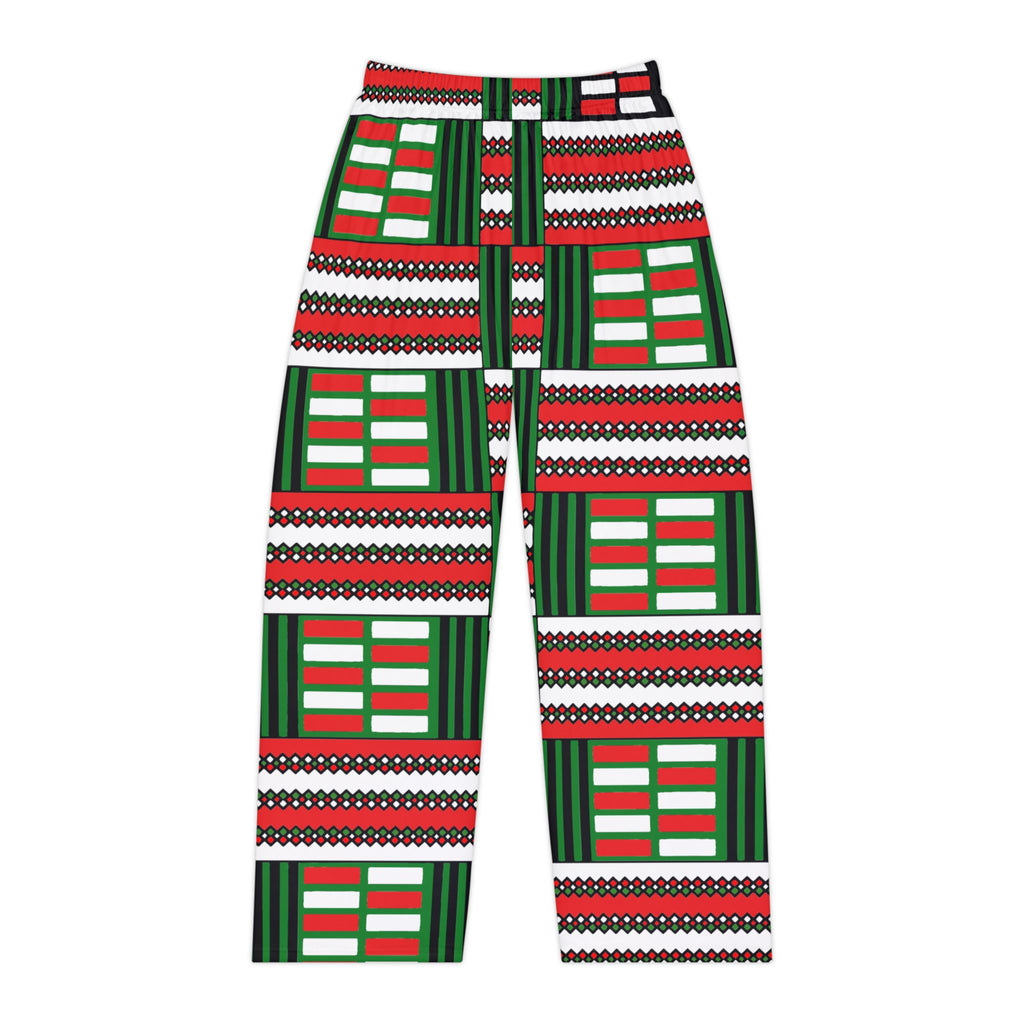 Women's Christmas Kente Pajama Pants (AOP)