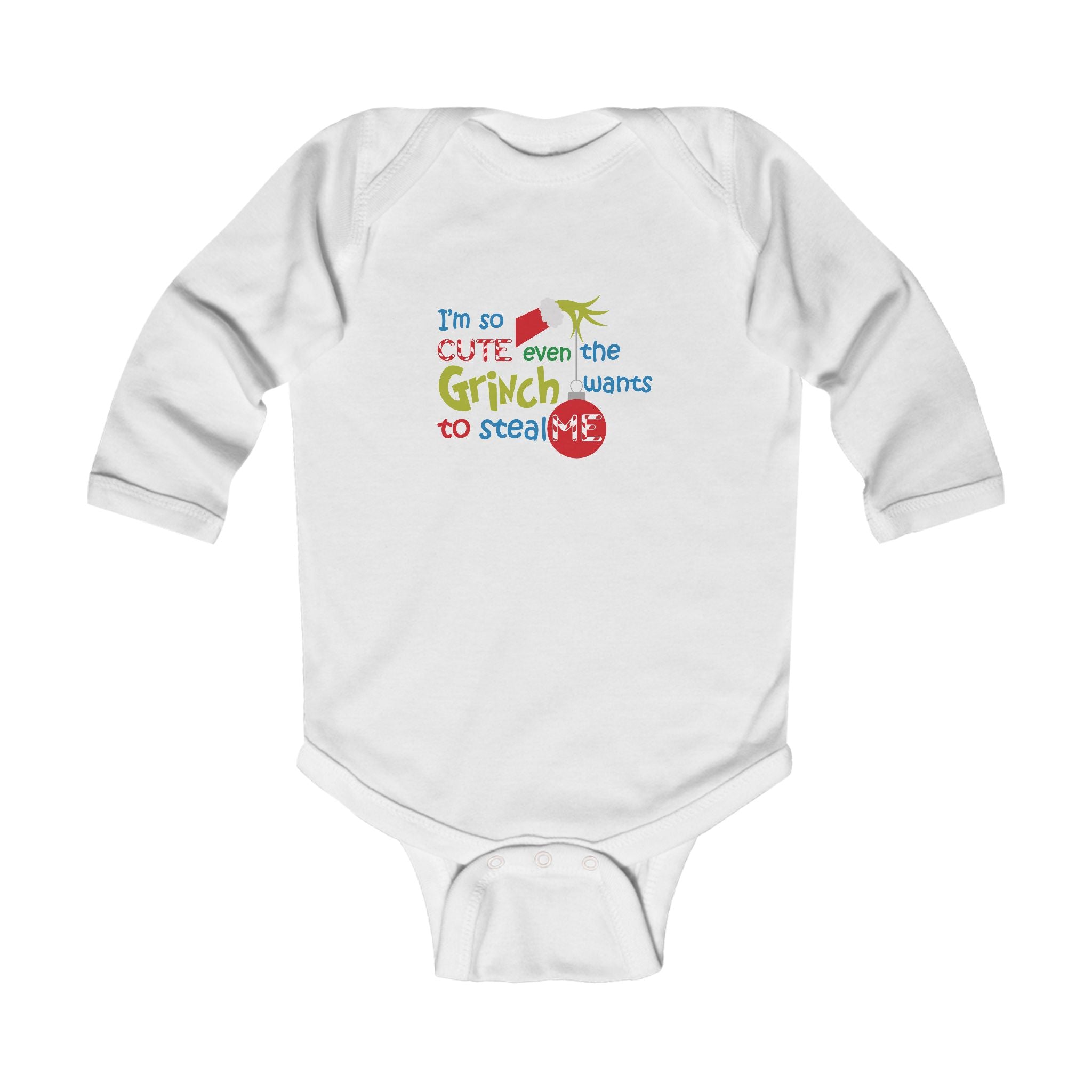 So Cute Grinch Infant Long Sleeve Bodysuit