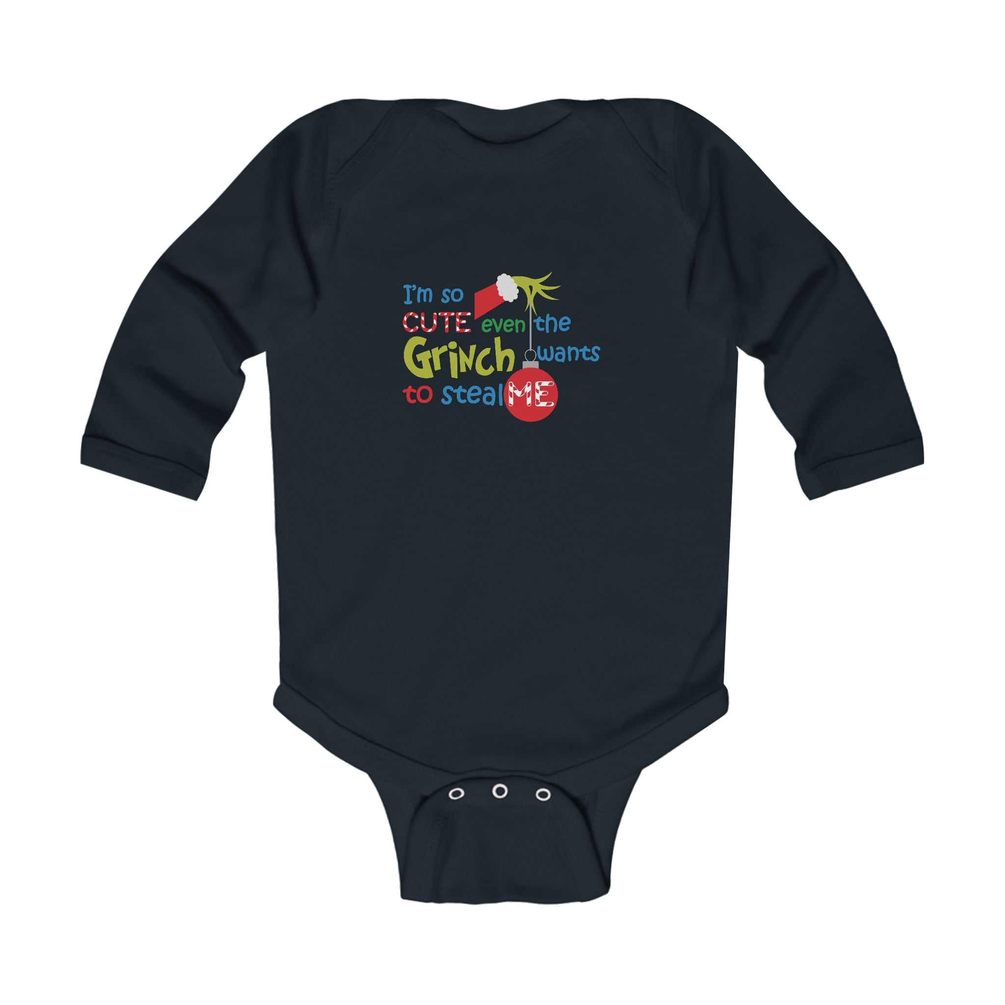 So Cute Grinch Infant Long Sleeve Bodysuit