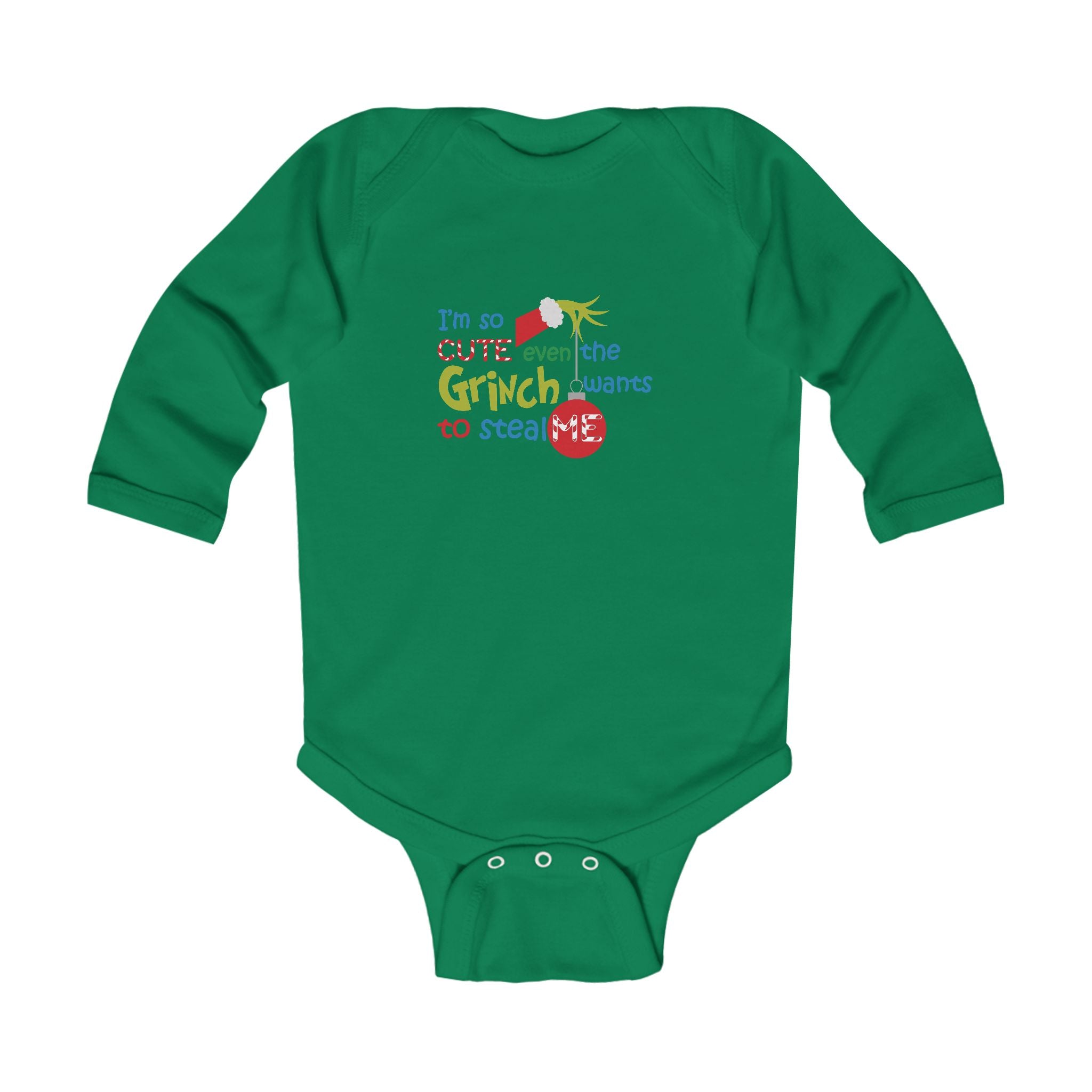 So Cute Grinch Infant Long Sleeve Bodysuit