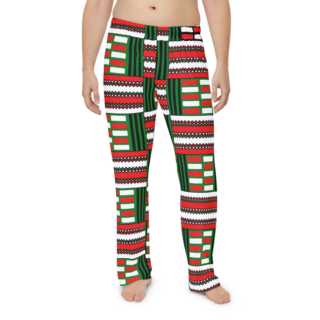 Men's Christmas Kente Pajama Pants (AOP)