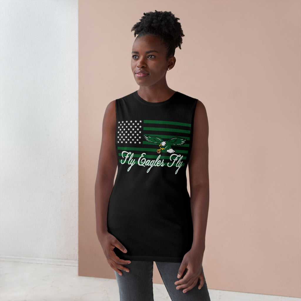 Fly Eagles Fly Flag Unisex Cut-Off Tank