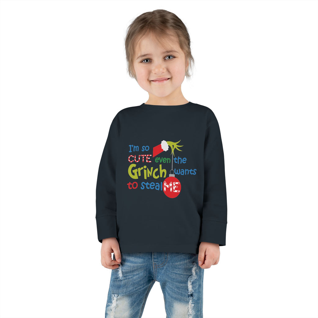 So Cute Grinch Toddler Long Sleeve Tee