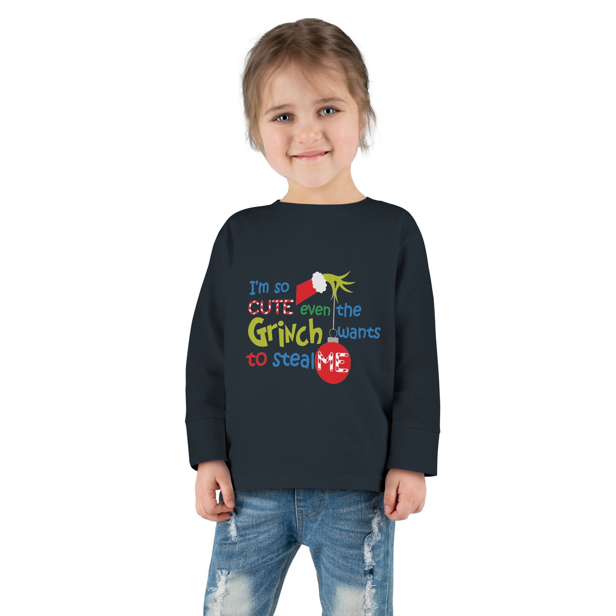 So Cute Grinch Toddler Long Sleeve Tee