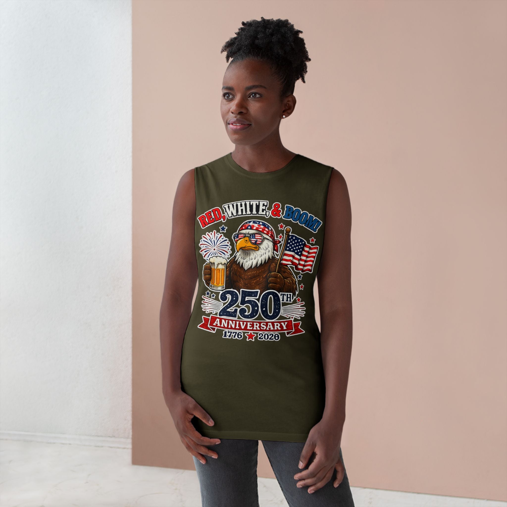 Red, White, & Boom Unisex Tank Top