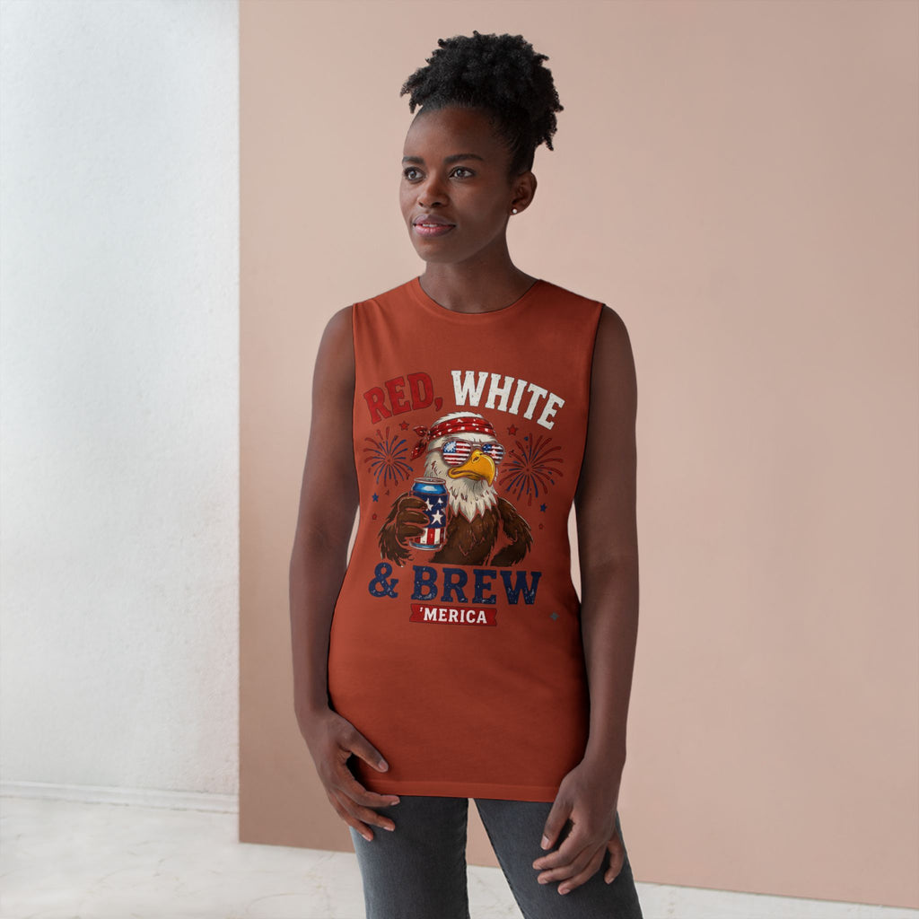Red, White, & Brew Unisex Tank Top