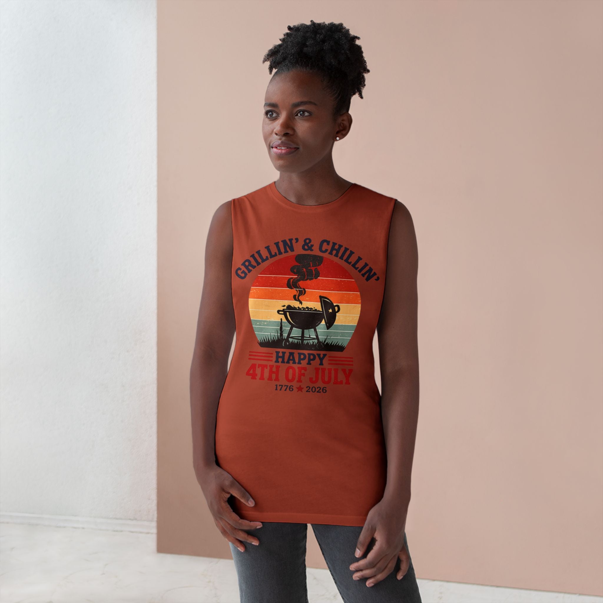 Grillin' Unisex Tank