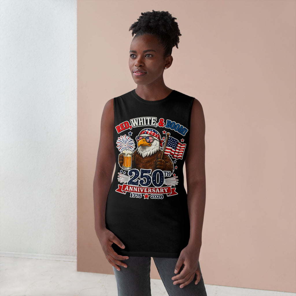 Red, White, & Boom Unisex Tank Top