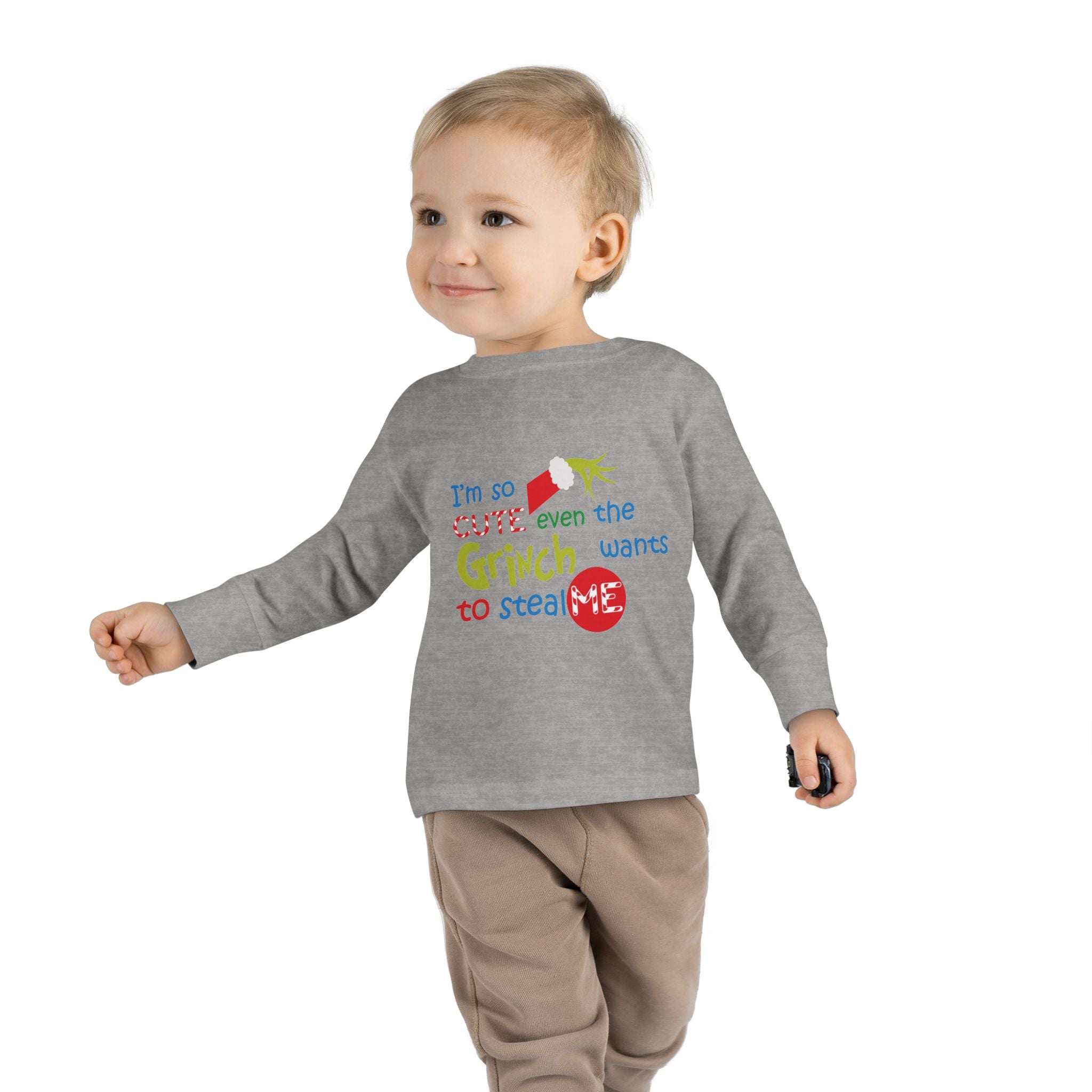 So Cute Grinch Toddler Long Sleeve Tee