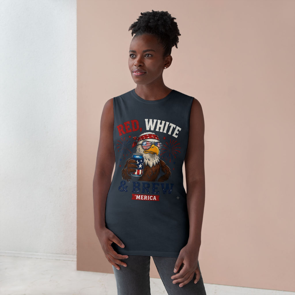 Red, White, & Brew Unisex Tank Top