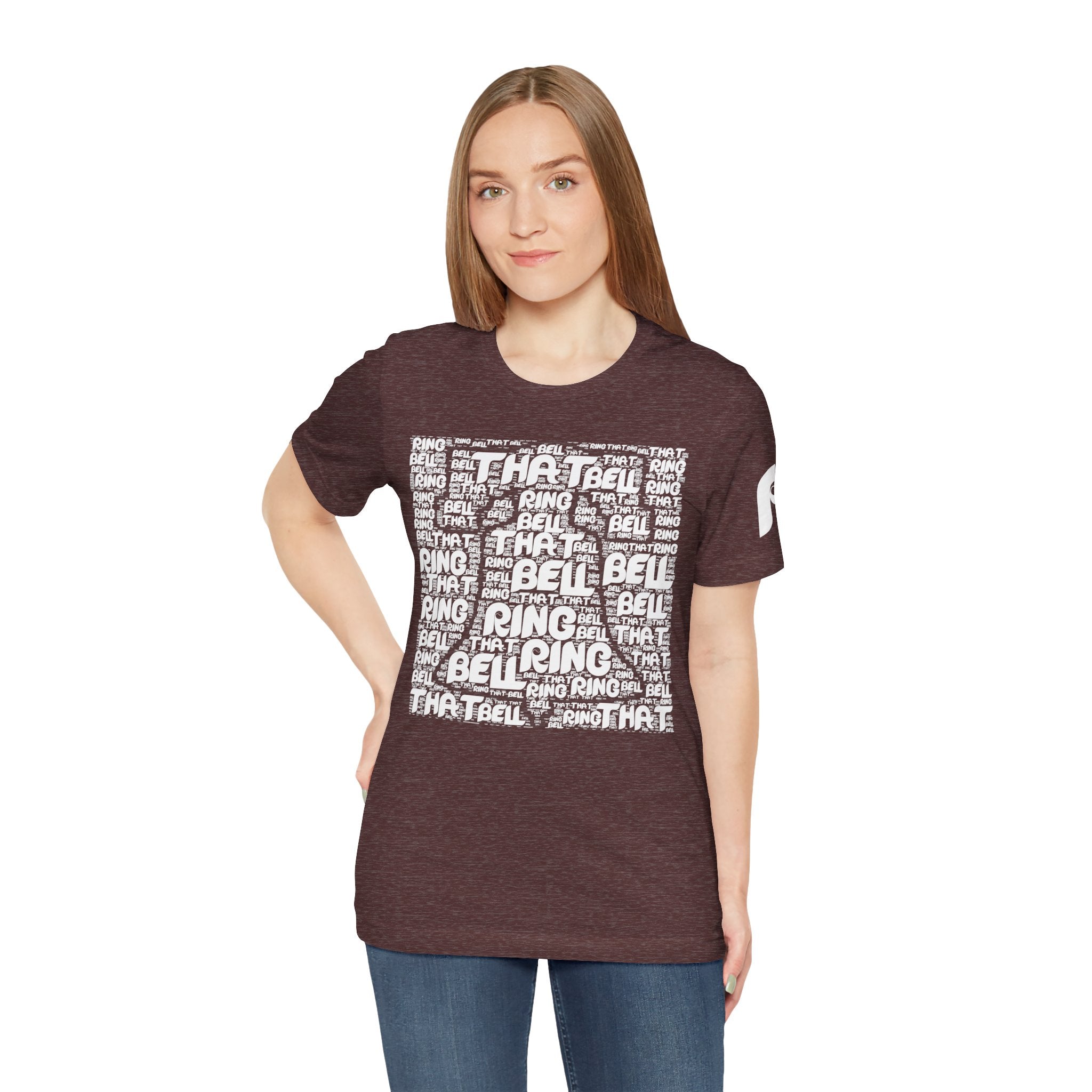 Ring That Bell Unisex Retro Short Sleeve Tee (Maroon)